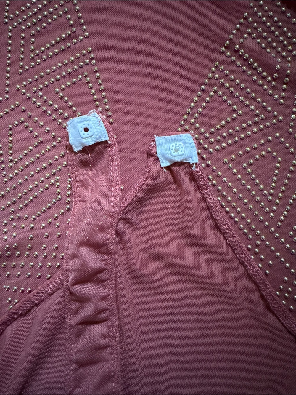 IRIS Basic Studded Geometric Mesh Bodysuit EUC - Picture 5 of 7